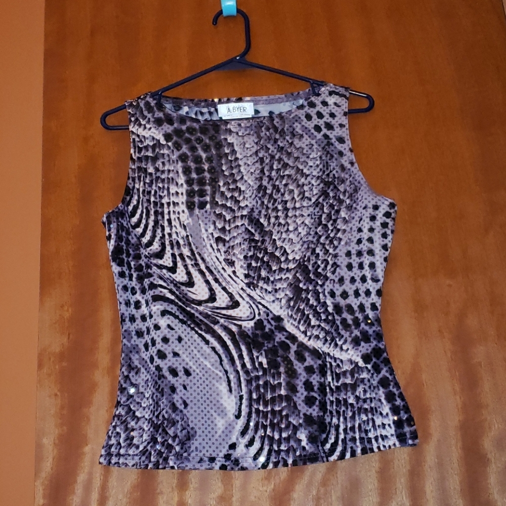 90's Vntg & Fabulous A BYER PURPLE SLEEVELESS TOP